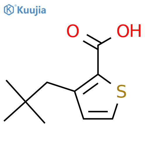 3-(2,2-Dimethylpropyl)thiophene-2-carboxylic acid structure