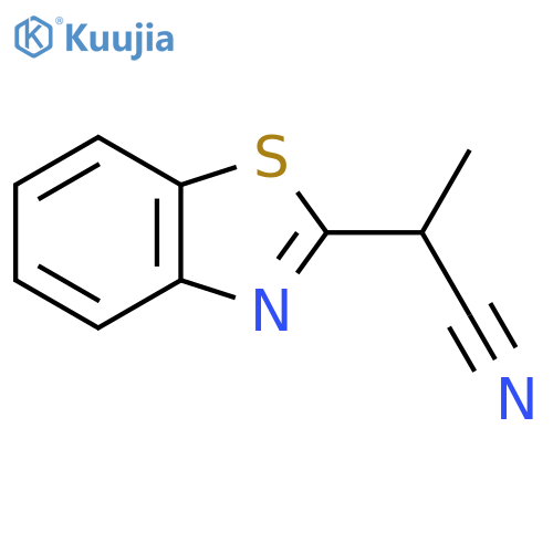 2-(1,3-benzothiazol-2-yl)propanenitrile structure