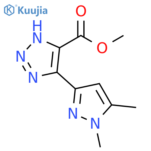 1H-1,2,3-Triazole-5-carboxylic acid, 4-(1,5-dimethyl-1H-pyrazol-3-yl)-, methyl ester structure