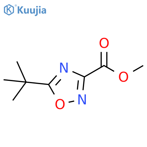 methyl 5-(tert-butyl)-1,2,4-oxadiazole-3-carboxylate structure