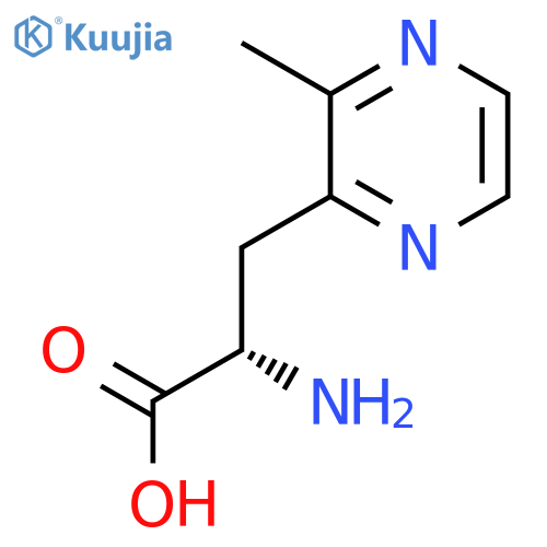 (2S)-2-amino-3-(3-methylpyrazin-2-yl)propanoic acid structure