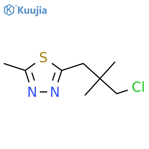2-(3-Chloro-2,2-dimethylpropyl)-5-methyl-1,3,4-thiadiazole structure