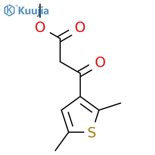 methyl 3-(2,5-dimethylthiophen-3-yl)-3-oxopropanoate structure