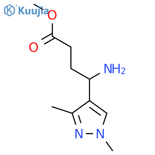 methyl 4-amino-4-(1,3-dimethyl-1H-pyrazol-4-yl)butanoate structure