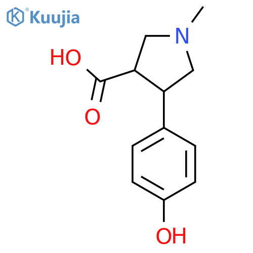 4-(4-hydroxyphenyl)-1-methylpyrrolidine-3-carboxylic acid structure