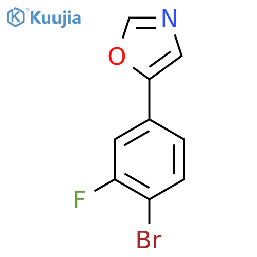 5-(4-Bromo-3-fluorophenyl)oxazole structure