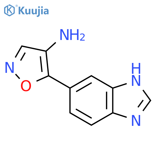 5-(1H-1,3-benzodiazol-5-yl)-1,2-oxazol-4-amine structure