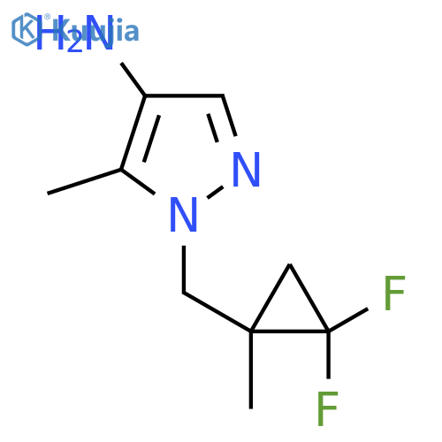 1-(2,2-difluoro-1-methylcyclopropyl)methyl-5-methyl-1H-pyrazol-4-amine structure