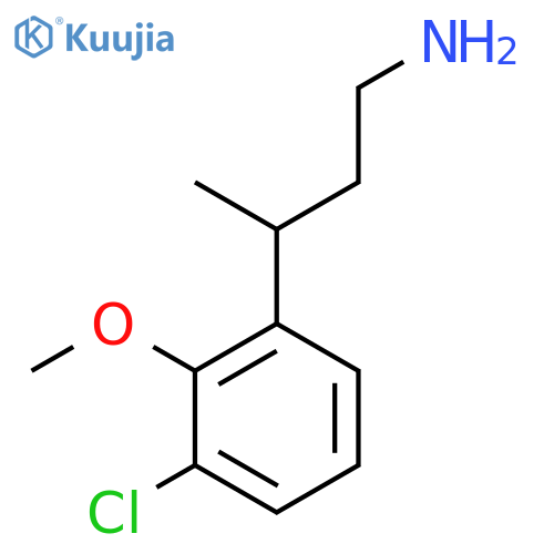 3-(3-chloro-2-methoxyphenyl)butan-1-amine structure