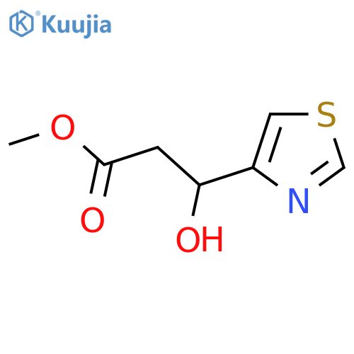 methyl 3-hydroxy-3-(1,3-thiazol-4-yl)propanoate structure