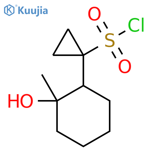 1-(2-hydroxy-2-methylcyclohexyl)cyclopropane-1-sulfonyl chloride structure