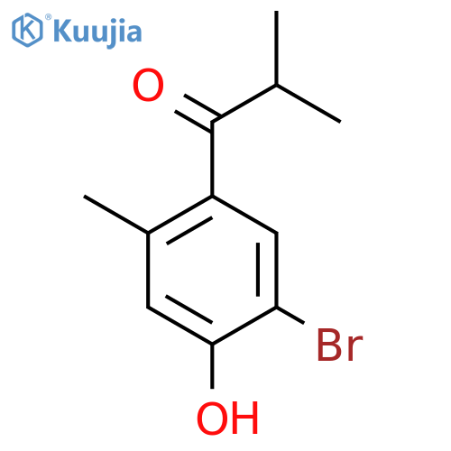 1-(5-bromo-4-hydroxy-2-methylphenyl)-2-methylpropan-1-one structure