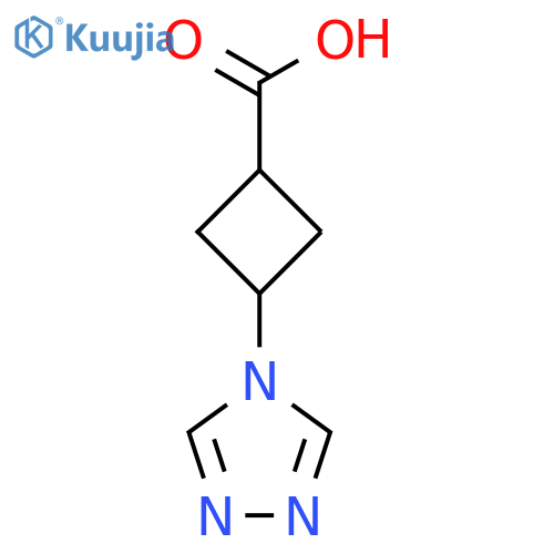 (1r,3r)-3-(4H-1,2,4-triazol-4-yl)cyclobutane-1-carboxylic acid structure