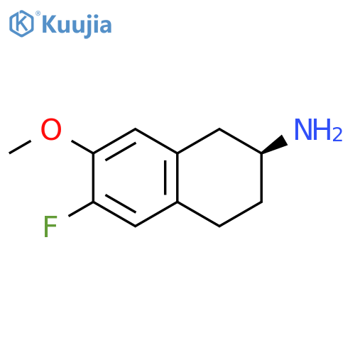 2-Naphthalenamine, 6-fluoro-1,2,3,4-tetrahydro-7-methoxy-, (2S)- structure