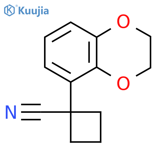 1-(2,3-Dihydro-1,4-benzodioxin-5-yl)cyclobutane-1-carbonitrile structure