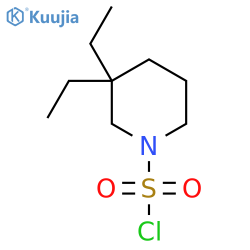 3,3-Diethylpiperidine-1-sulfonyl chloride structure