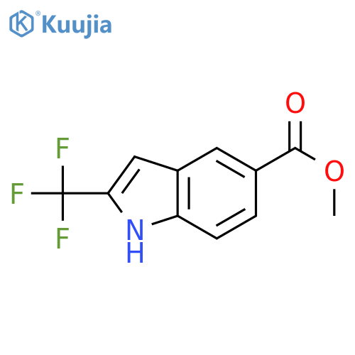 methyl 2-(trifluoromethyl)-1H-indole-5-carboxylate structure