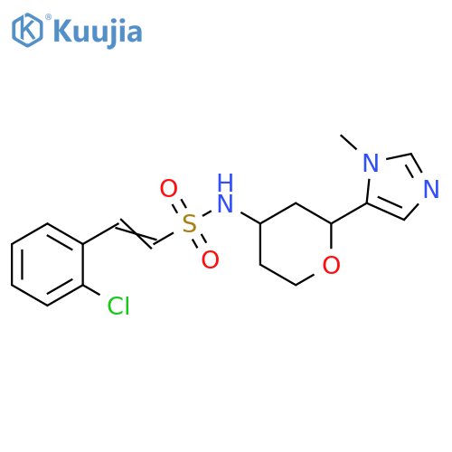 2-(2-Chlorophenyl)-N-[tetrahydro-2-(1-methyl-1H-imidazol-5-yl)-2H-pyran-4-yl]ethenesulfonamide structure