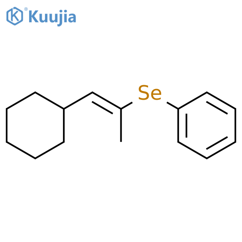 Benzene, [(2-cyclohexyl-1-methylethenyl)seleno]- structure