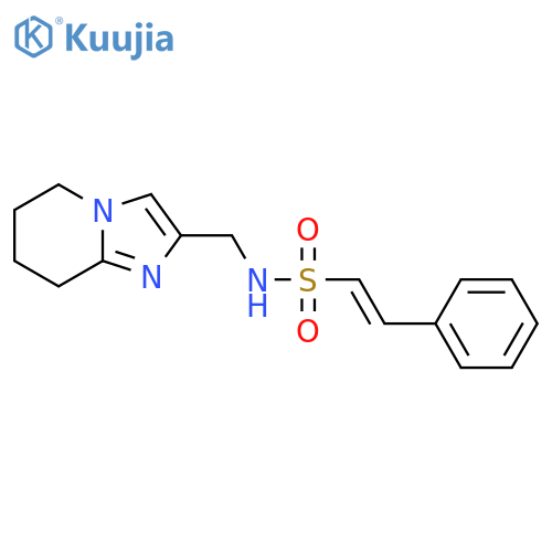 (E)-2-Phenyl-N-(5,6,7,8-tetrahydroimidazo[1,2-a]pyridin-2-ylmethyl)ethenesulfonamide structure
