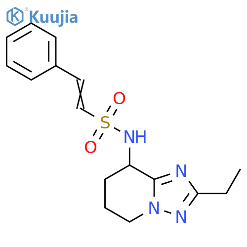 N-(2-Ethyl-5,6,7,8-tetrahydro[1,2,4]triazolo[1,5-a]pyridin-8-yl)-2-phenylethenesulfonamide structure
