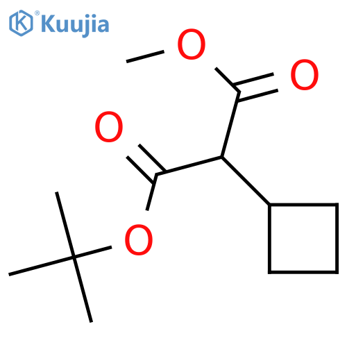 Methyl 2-(tert-butoxycarbonyl)-2-cyclobutylacetate structure