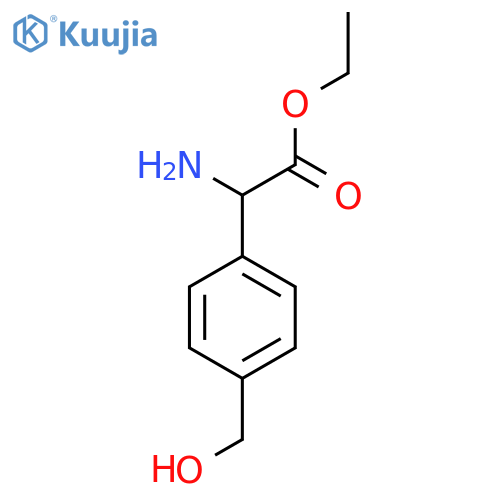 ethyl 2-amino-2-4-(hydroxymethyl)phenylacetate structure