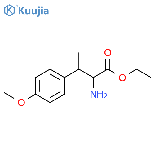 2-Amino-3-(4-methoxy-phenyl)-butyric acid ethyl ester structure