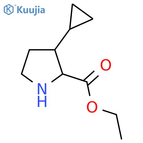 Ethyl 3-cyclopropylpyrrolidine-2-carboxylate structure