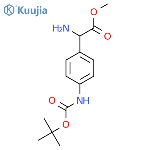 methyl 2-amino-2-(4-{(tert-butoxy)carbonylamino}phenyl)acetate structure