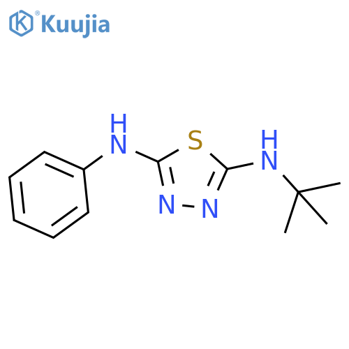 1,3,4-Thiadiazole-2,5-diamine, N-(1,1-dimethylethyl)-N'-phenyl- structure