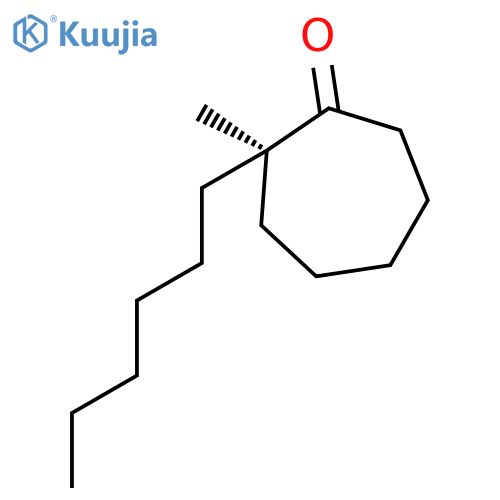CYCLOHEPTANONE, 2-HEXYL-2-METHYL-, (2R)- structure