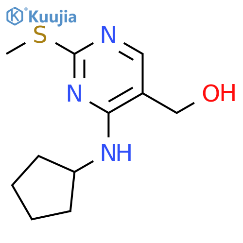 4-(Cyclopentylamino)-2-Methylsulfanylpyrimidin-5-YlMethanol structure