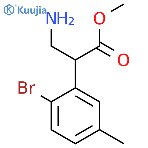 methyl 3-amino-2-(2-bromo-5-methylphenyl)propanoate structure