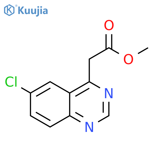 4-Quinazolineacetic acid, 6-chloro-, methyl ester structure