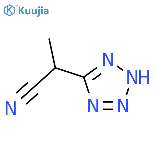 2-(1H-1,2,3,4-tetrazol-5-yl)propanenitrile structure