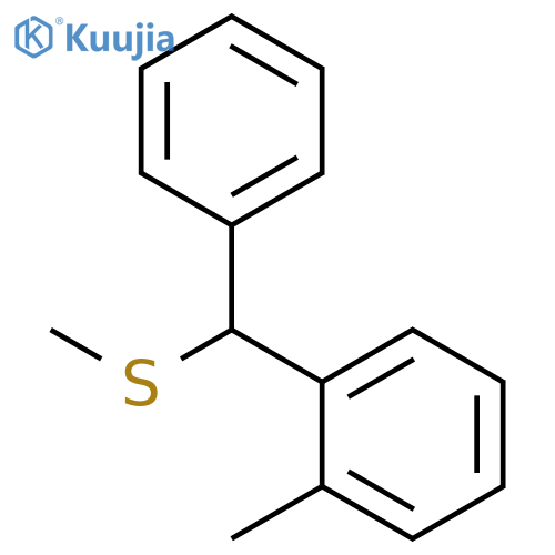 Benzene, 1-methyl-2-[(methylthio)phenylmethyl]- structure