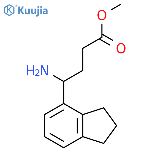 methyl 4-amino-4-(2,3-dihydro-1H-inden-4-yl)butanoate structure