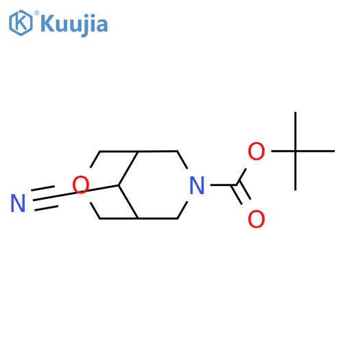 tert-butyl 9-cyano-3-oxa-7-azabicyclo[3.3.1]nonane-7-carboxylate structure