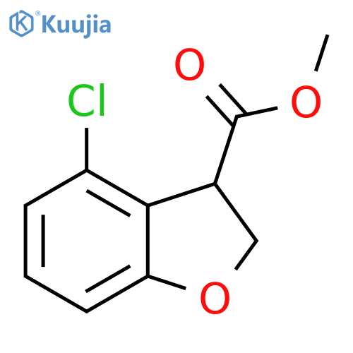 3-Benzofurancarboxylic acid, 4-chloro-2,3-dihydro-, methyl ester structure