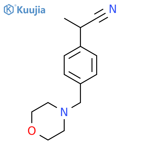2-{4-(morpholin-4-yl)methylphenyl}propanenitrile structure