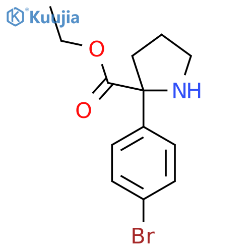 ethyl 2-(4-bromophenyl)pyrrolidine-2-carboxylate structure