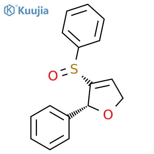 Furan, 2,5-dihydro-2-phenyl-3-[(R)-phenylsulfinyl]-, (2R)-rel- structure
