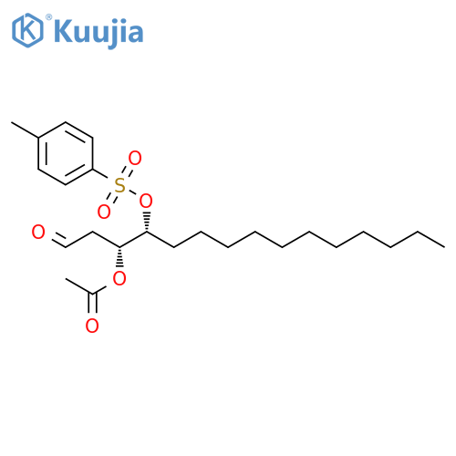 Pentadecanal, 3-(acetyloxy)-4-[[(4-methylphenyl)sulfonyl]oxy]-, (3R,4R)- structure