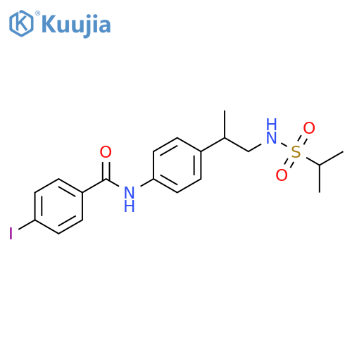 Benzamide, 4-iodo-N-[4-[1-methyl-2-[[(1-methylethyl)sulfonyl]amino]ethyl]phenyl]- structure