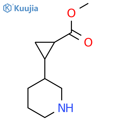 Methyl 2-piperidin-3-ylcyclopropane-1-carboxylate structure