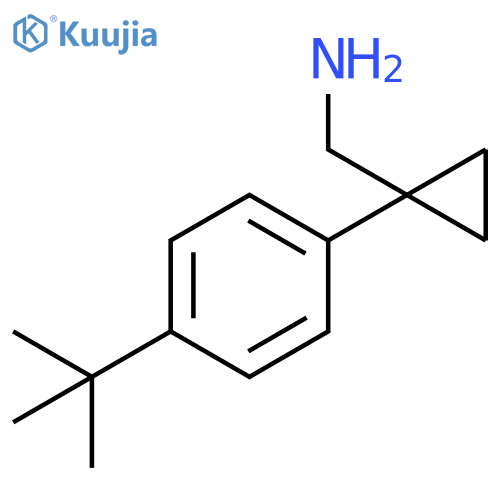 1-(4-tert-butylphenyl)cyclopropylmethanamine structure