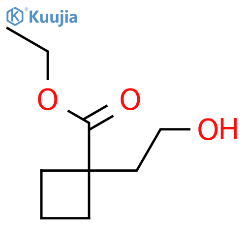 ethyl 1-(2-hydroxyethyl)cyclobutane-1-carboxylate structure