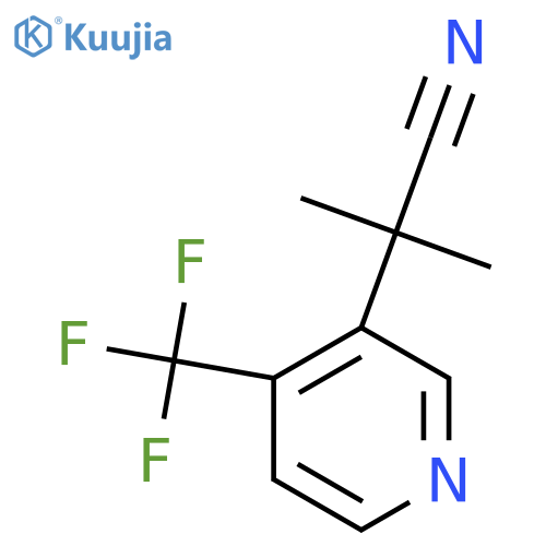 2-methyl-2-4-(trifluoromethyl)pyridin-3-ylpropanenitrile structure