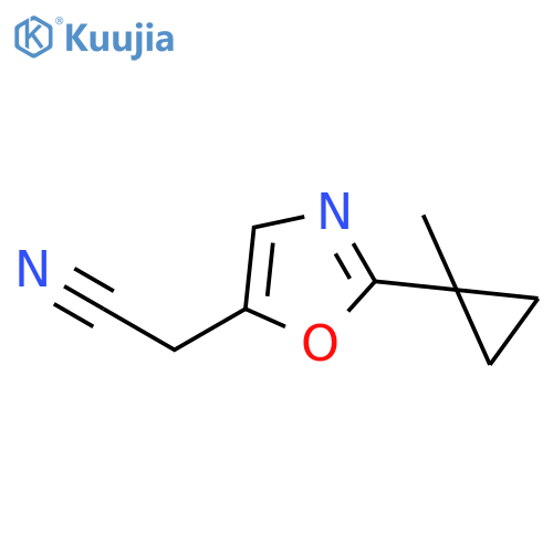 5-Oxazoleacetonitrile, 2-(1-methylcyclopropyl)- structure